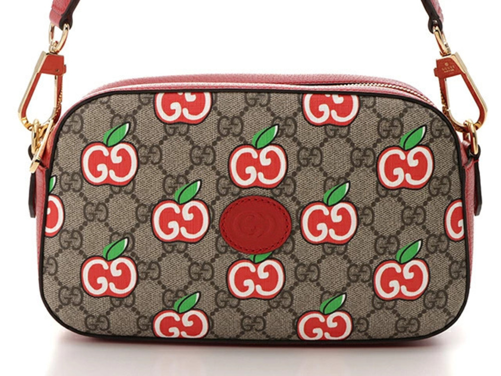 Gucci GG Supreme Apple Crossbody Bag